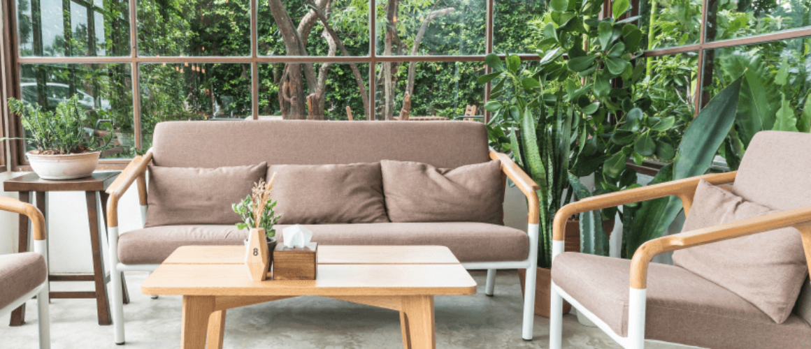 Taras z betonu - betonowe patio w ogrodzie